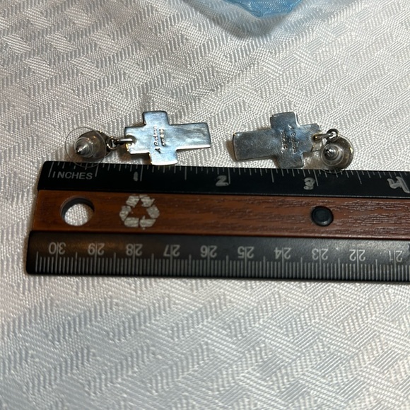 Andy Cadman earrings Navajo Sterling silver turquoise - Picture 5 of 9